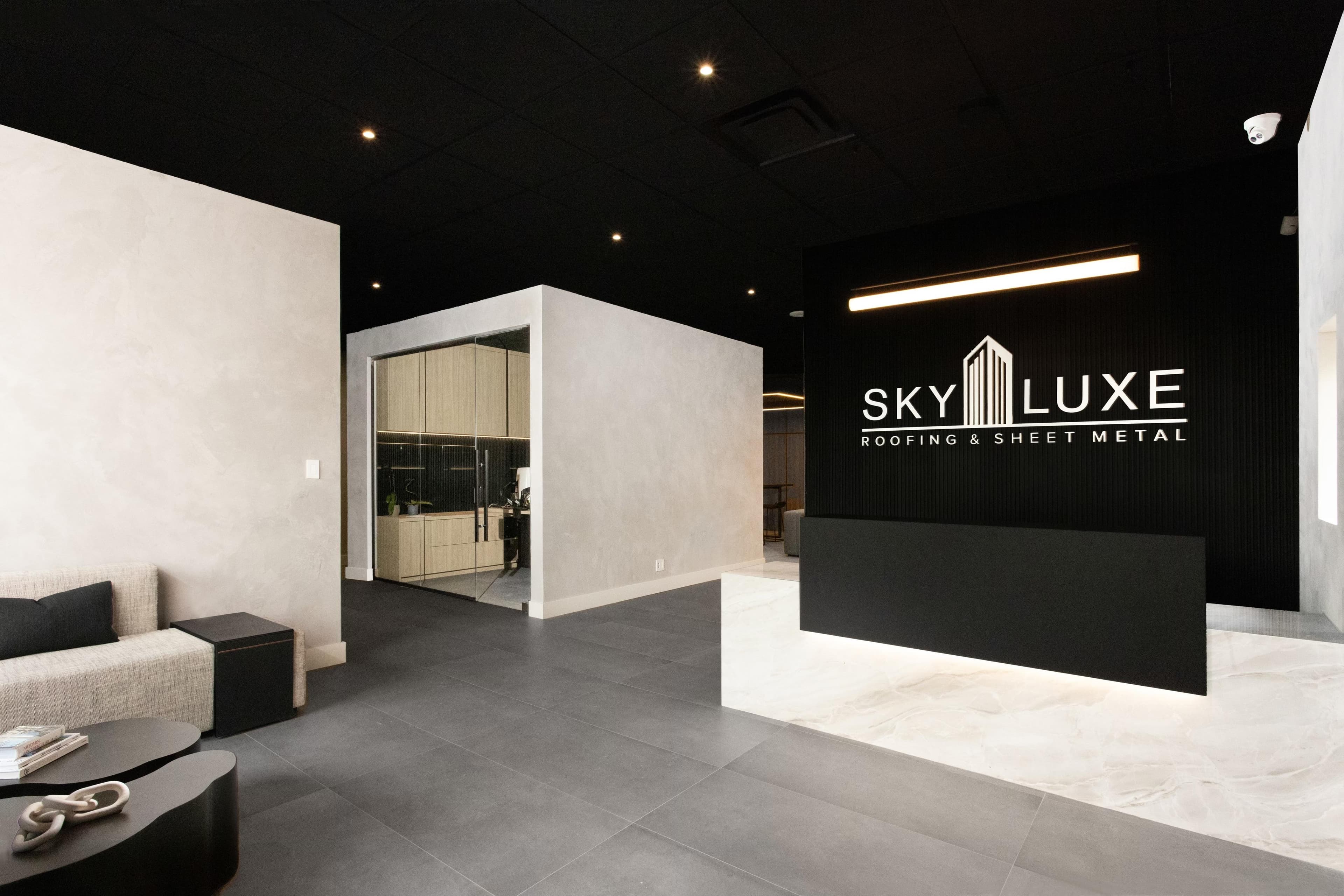 Sky Luxe Roofing & Sheet Metal – Office Project